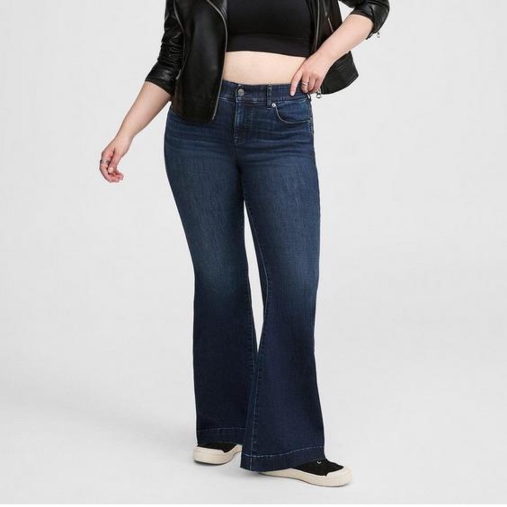 Torrid Dark Blue Bombshell Flare Jeans